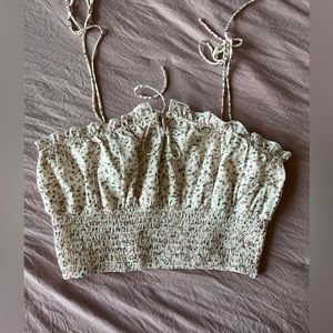 Fathers love - Tie strap floral crop